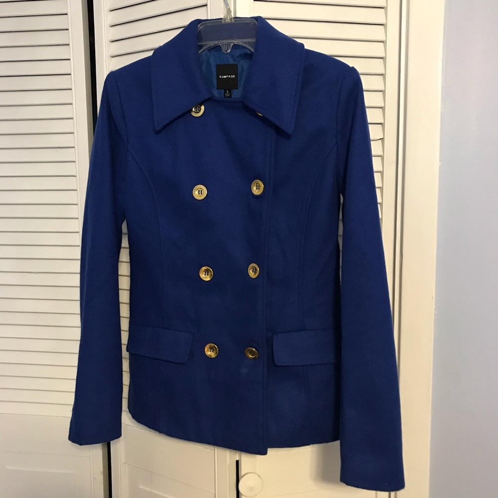 Rampage Midnight Blue Size Small Peacoat, Like New
